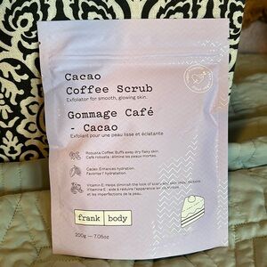NWT Frank Body Cacao Coffee Scrub, Body Exfoliator, 200g, cruelty free, vegan ❤️